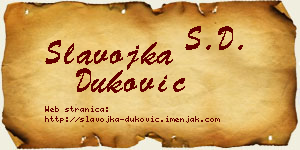 Slavojka Duković vizit kartica